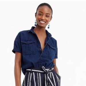 J. Crew Utility Pocket Shirt in Denim